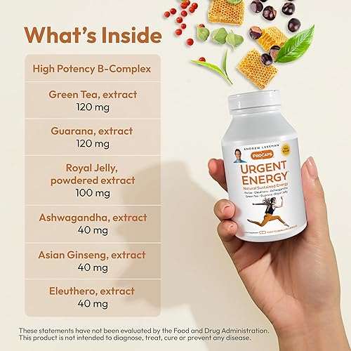 Miniatura 3 de ANDREW LESSMAN Urgent Energy 360 cápsulas - Proporciona un medio seguro y saludable para mejorar los niveles de energía y la sensación de bienestar,