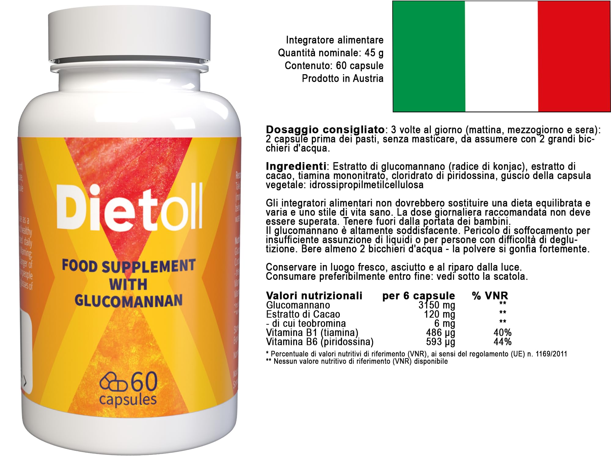 Dietoll - 180 Kapseln (3x 60 Kapseln) - 3er Pack