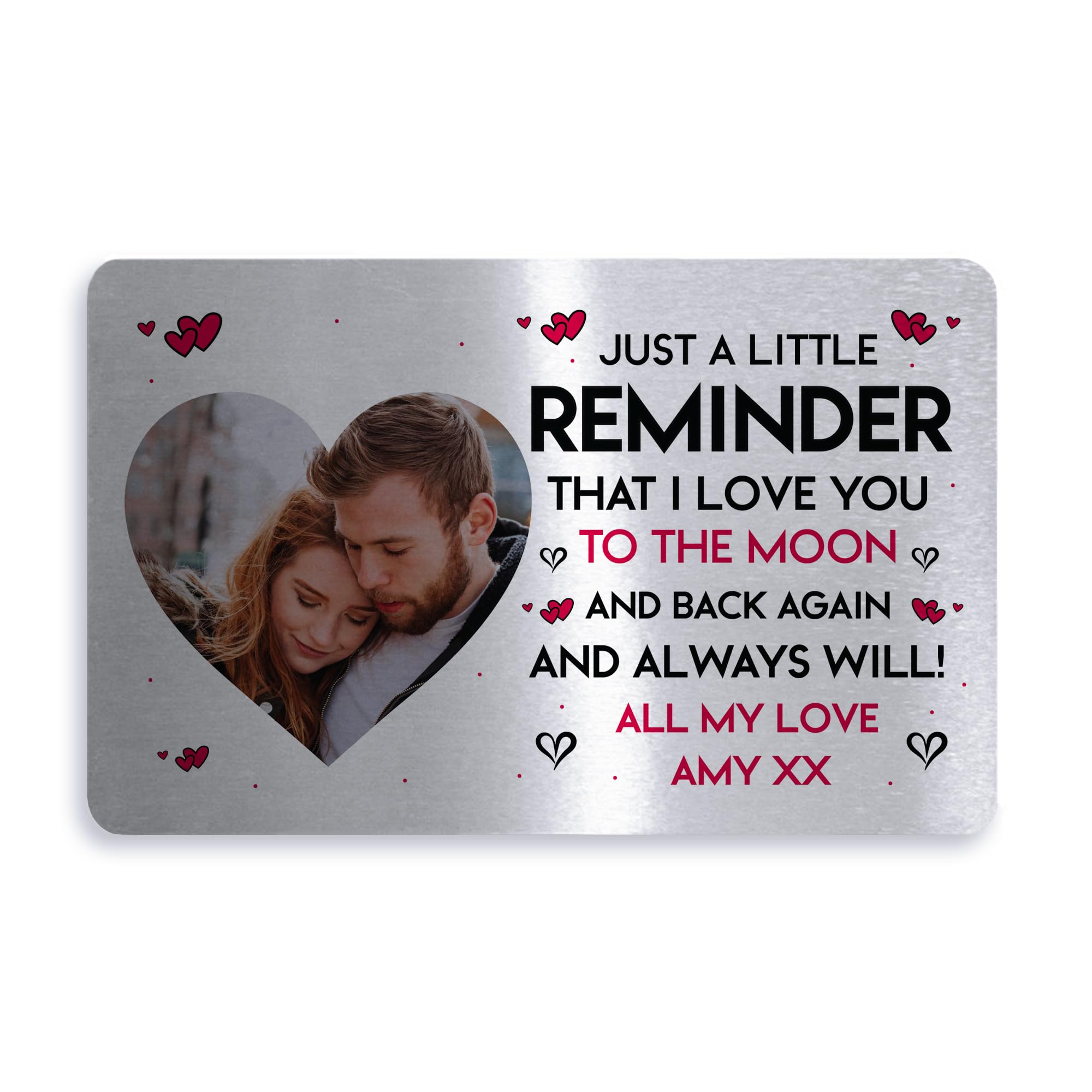 RED OCEAN Personalised Wallet Card with Photo Romantic Gift for Him or Her Valentine’s Day Anniversary Love Keepsake Gift For Husband Wife Boyfriend Girlfriend