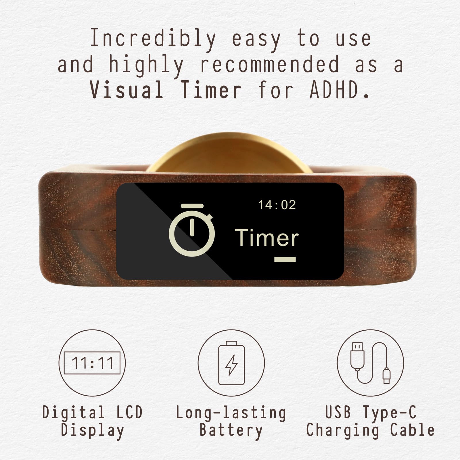 Pro Timer Eleganter Pomodoro Holzwürfel für Produktivität und Fokus | Aus hochwertigem Holz gefertigt inklusive 5 Jahre Garantie und Kundenservice