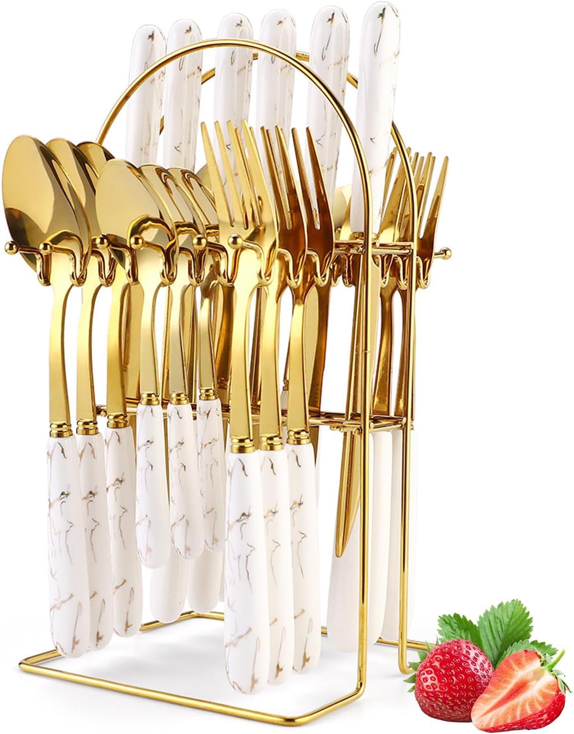 Artek Stainless Steel Cutlery Set - 24 Piece with Stand -2 Artek Stainless Steel Cutlery Set - 24 Piece with Stand -2