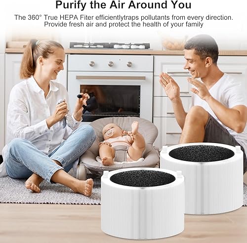 Miniatura 6 de Blue Pure 211i Max Filtro de repuesto compatible con purificador de aire Blue Pure 211i Max. Blue Pure F2MAX, 3 en 1 H13 Ture HEPA y filtros de