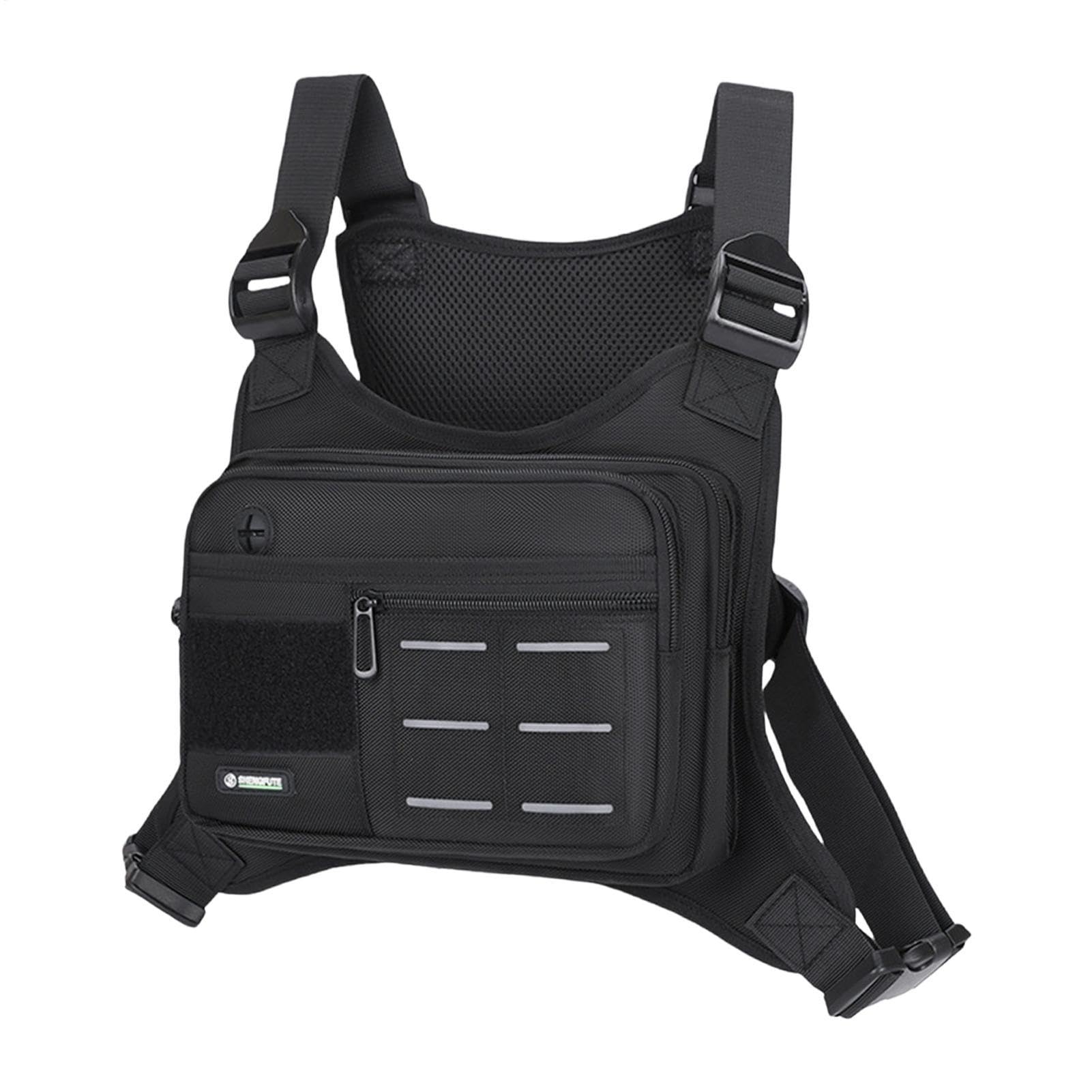 Bolsa de pecho negra para running viajes y senderismo en montaña 8