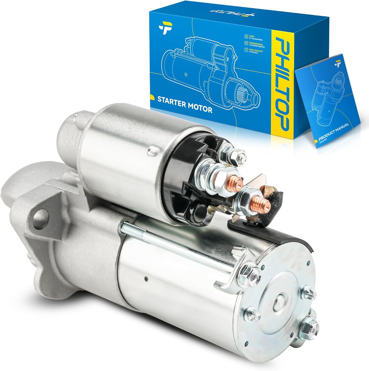 PHILTOP New Starter Motor Replacement for Cavalier, Malibu, Cobalt, HHR, Alero, Sunfire, Grand Am, Solstice, G6, G5, Vue, Ion, L300, Classic, Sky 6493N 12V 1.2KW 9-Teeth CW