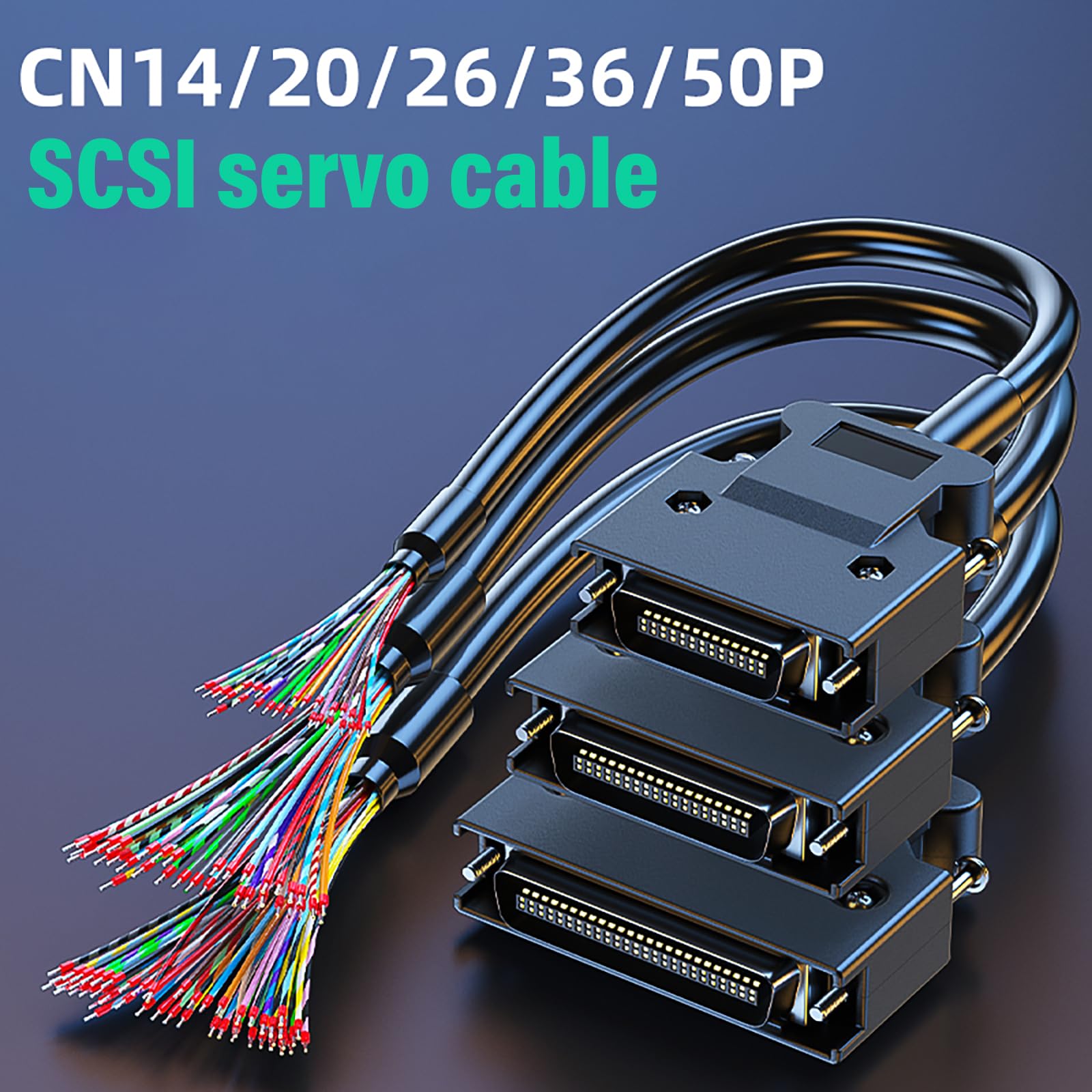FOLODA Testa del cavo dati di SCSI singola con i connettori dei terminali CN50P CN36P CN26P CN20P CN14P per le librerie a nastro e gli array di dischi