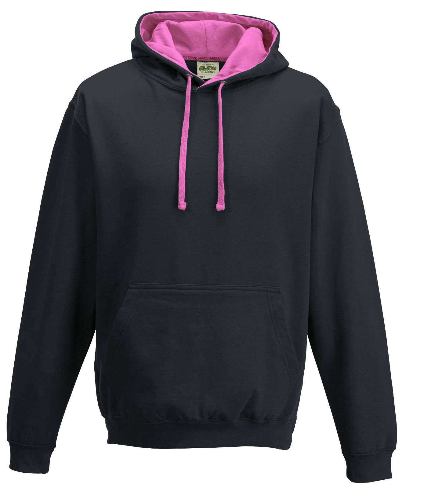 Just Hoods Varsity Hoodie Oxford Navy/Candyfloss Blue S