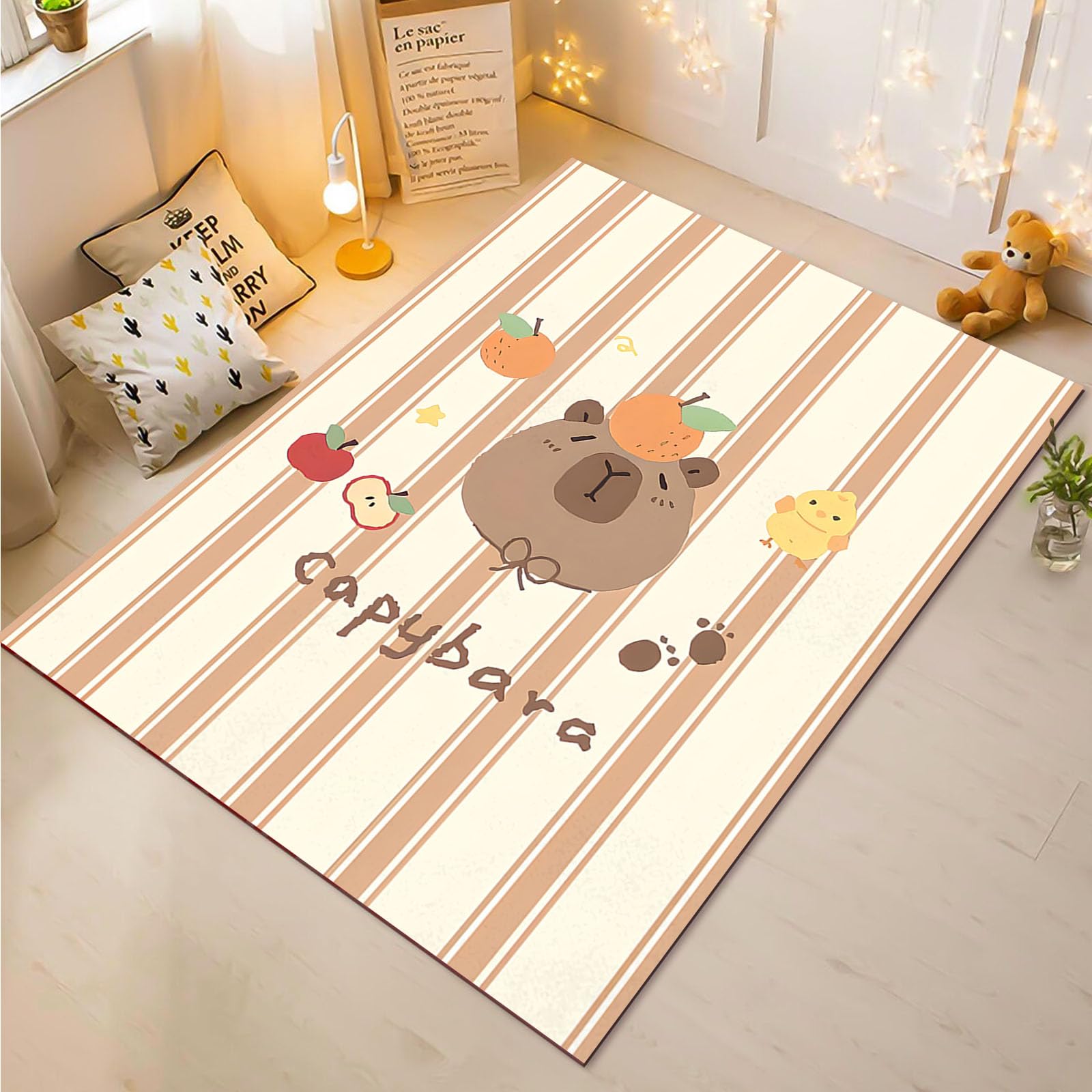 Tapis Capybara pour chambre d enfant afin d eviter le sol froid pendant les jeux
