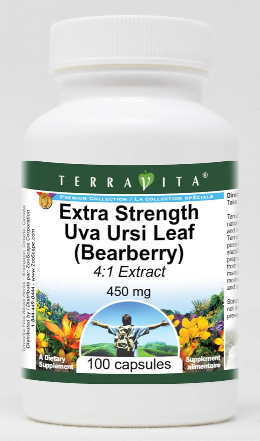 Extra Strength Uva Ursi Leaf (Bearberry) 4:1 Extract - 450 mg (100 Capsules, ZIN: 511279)