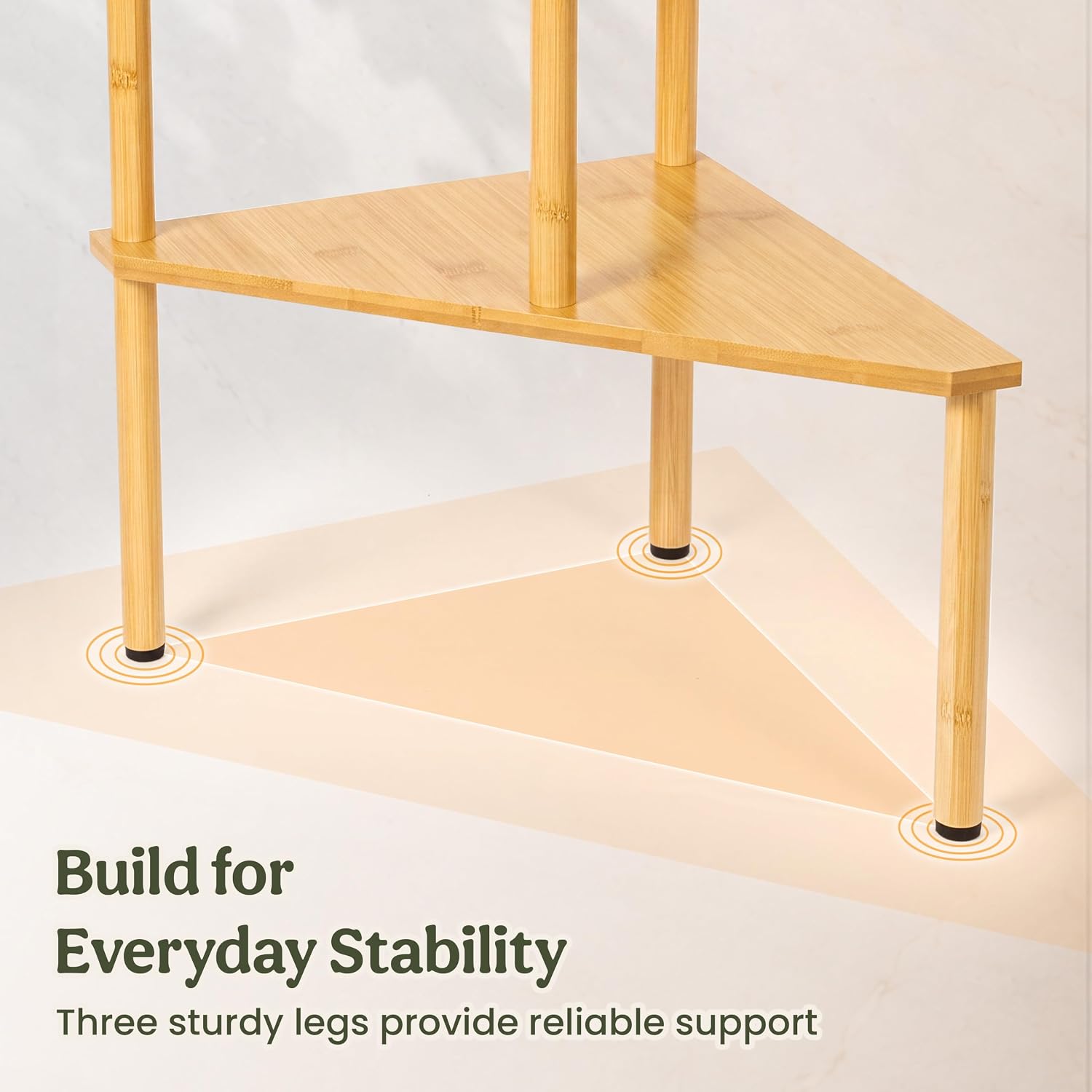 HOMESTEAD 2-Tier Bathroom Counter Organizer Bamboo Corner Shelf Kitchen