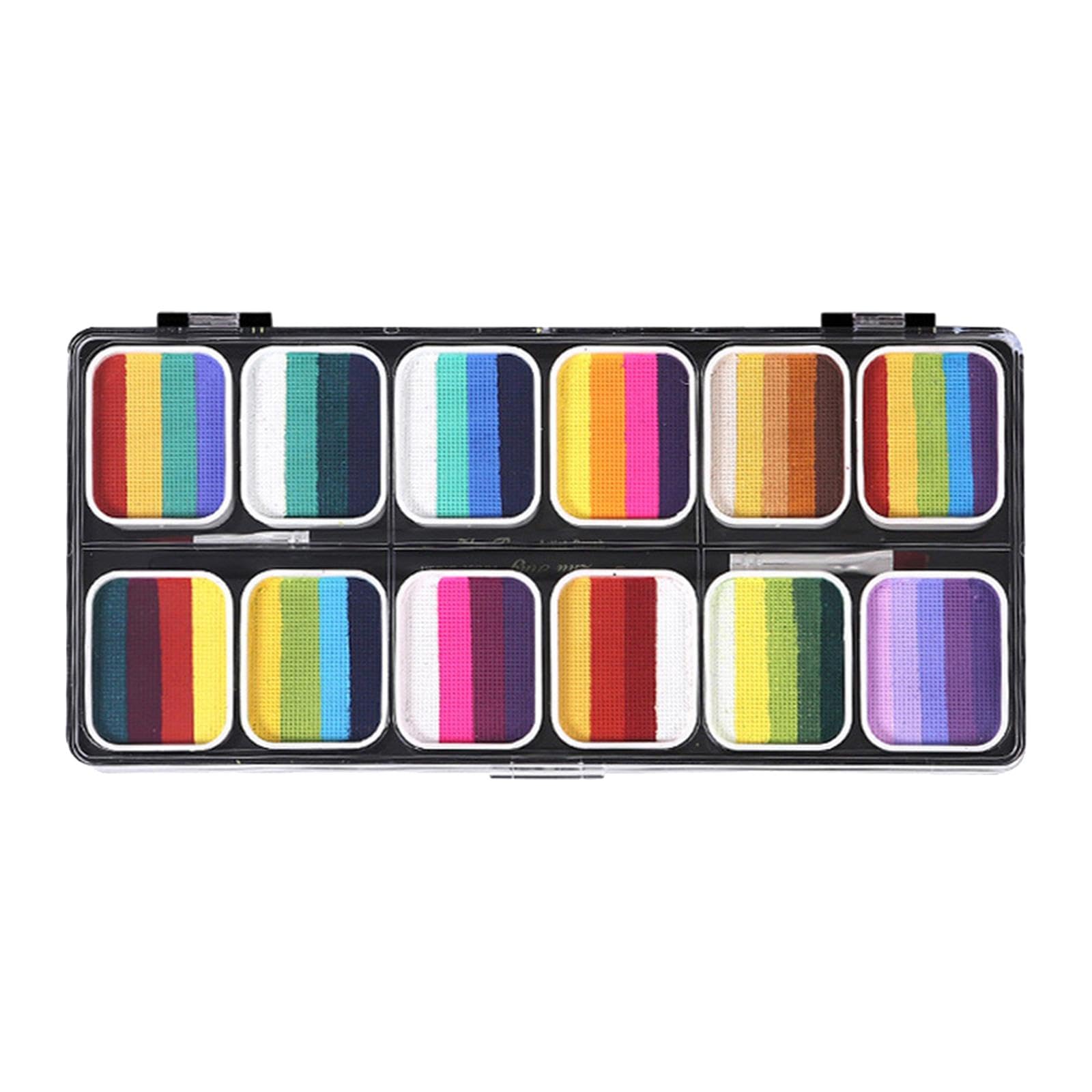 Schminkpalette für Gesicht Und Körper, Wasserlösliche Pigmente, Leuchtende Farben für Kinder Und Erwachsene, Ideal für Kostüme, Cosplay, Bühnenauftrit, Stil b