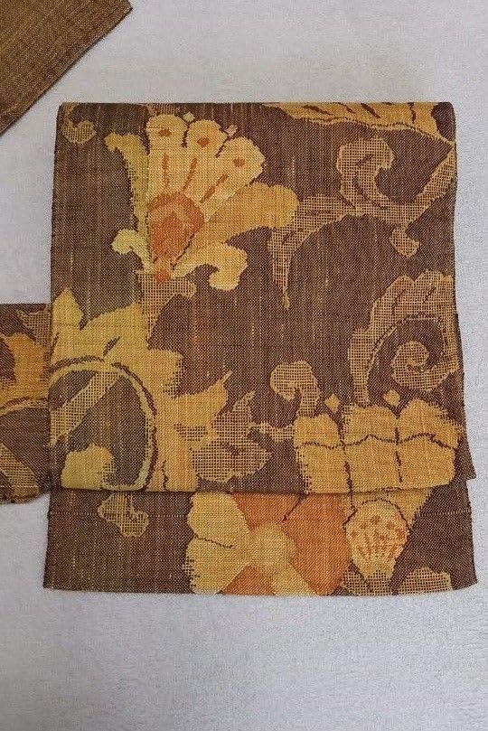 名古屋帯 正絹 名古屋帯 友禅 友禅染帯 正絹 久谷更文様 お太鼓柄