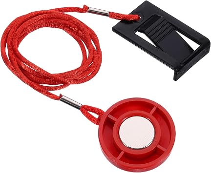 PATIKIL 1.26" Treadmill Safety Key Universal Treadmill Magnetic Key Replacement Security Stop Key Round Magnetic Safety Switch with Black Clip Fits Most Treadmill