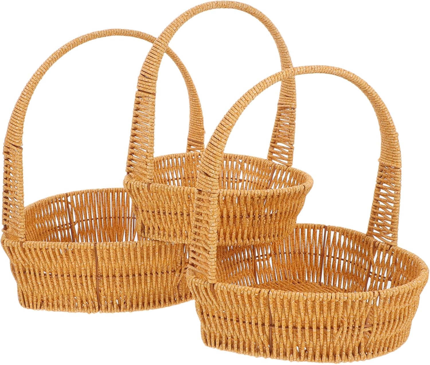 ABOOFAN Handmade Heart Shape Woven Basket Decorative Storage Basket for Flowers Candy and Small Items Rustic Style