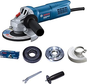 Bosch Professional GWS 800 Corded Electric Angle Grinder, M10, 800W, 100 mm Disc Dia, with Auxiliary Handle