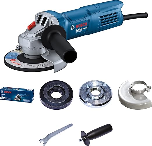 Bosch GWS 800 Corded Electric Angle Grinder, M10, 800W, 100 mm Disc Dia, Back Switch, Direct Cooling, Ergonomic, 1.7 kg + Auxiliary Handle & Accessories, 1 Year Warranty at Rs. 2981