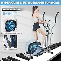 Vista 2 de Elliptical Exercise Machine, Dripex Magnetic Elliptical Machine for Home, Hyper-Quiet Elliptical Training Machines w/ 6KG Flywheel, 8 Resistance