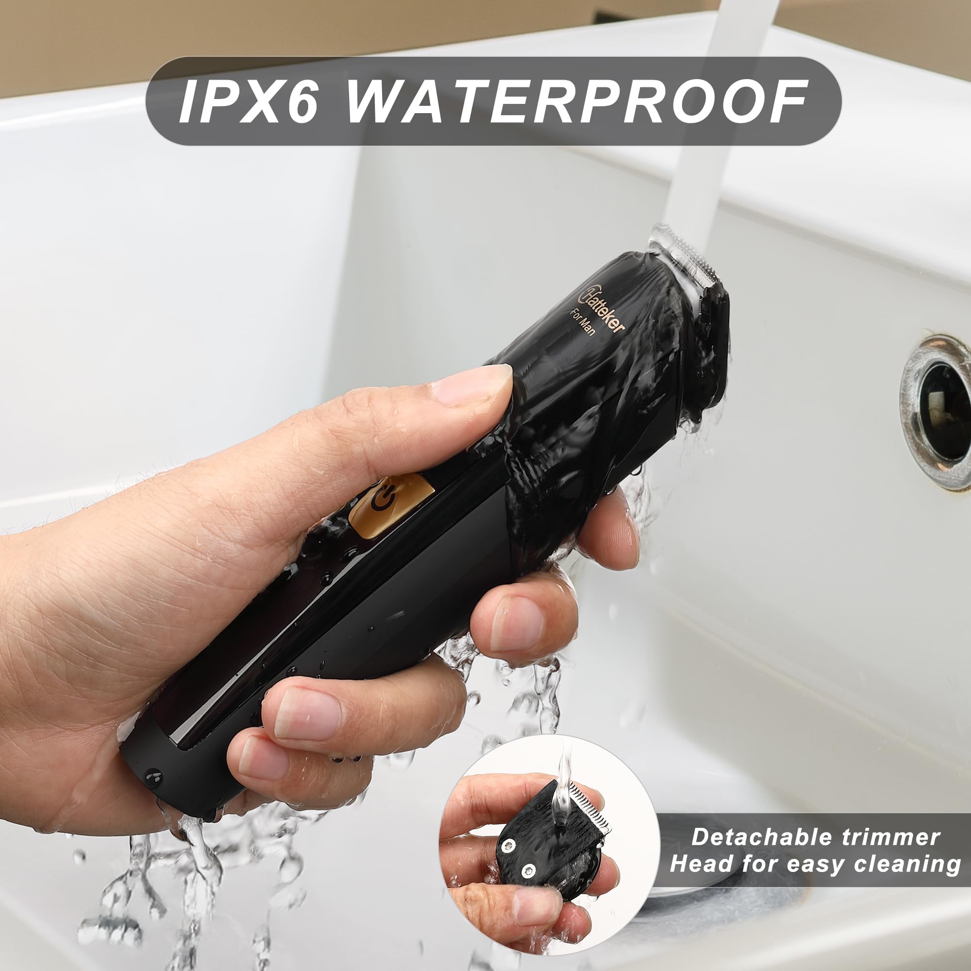 Hatteker Men's Multi-Function Waterproof Grooming Trimmer Kit