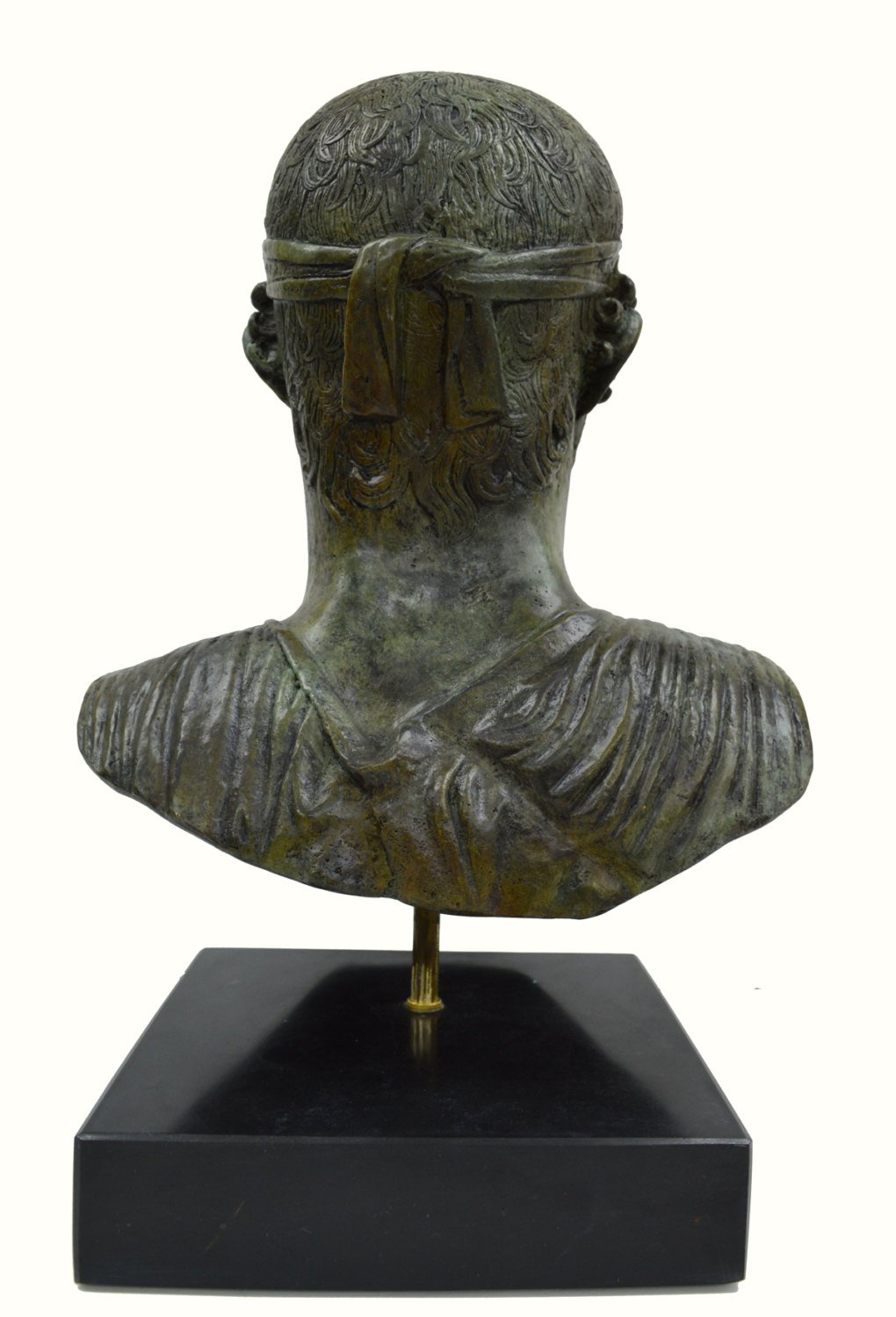 Charioteer of Delphi - Figura decorativa de bronce con base de mármol, tamaño real