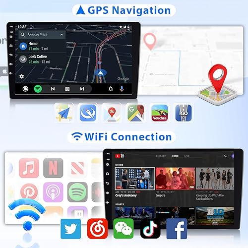 Miniatura 2 de Radio de coche Android 13 para Toyota Tundra 2007-2013 Toyota Sequoia 2008-2018, Rimoody Car Stereo de 10.1 pulgadas, pantalla táctil, GPS, WiFi,