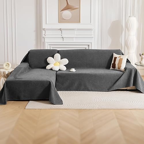 Miniatura 7 de Deep Dream Fundas para sofá modular, 2 piezas, 100% impermeable, funda de sofá en forma de L, funda de sofá antideslizante para perros y gatos,