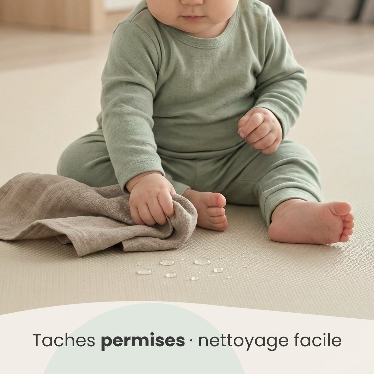 LittleTom 18 Pièces Tapis Puzzle Enfant - Certifié TÜV - 30x30 cm Dalles en Mousse EVA avec Bordures - Surface de Jeu pour l'Éveil - Carrés Puzzle Antidérapants - Revêtement pour Chambre des Petits