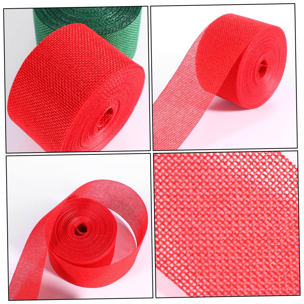 NUOBESTY 3 Set Di Juta Natalizia Nastro Di Organza Natalizio Jumbo Nastro Di Natale Extra Largo Di Natale Sfilacciato Per Feste Di In Raso Fai 2 * 3