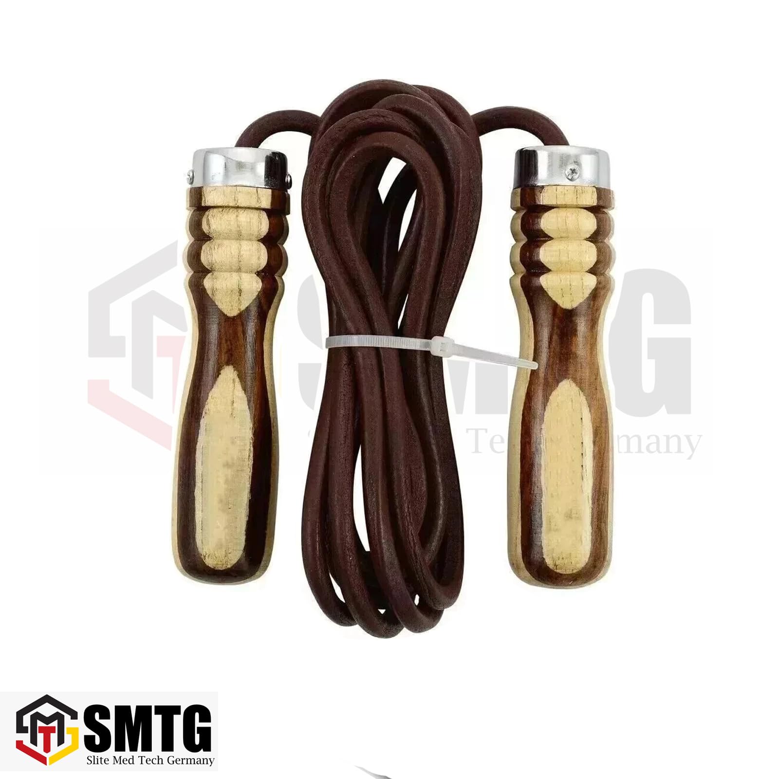 2er set Springseil aus Echtleder mit Ergonomischen Holzgriffen & Kugellager – Einstellbare Länge, Profi Speed Rope für Boxen, Fitness, Crossfit, MMA, Ausdauer- & Heimtraining