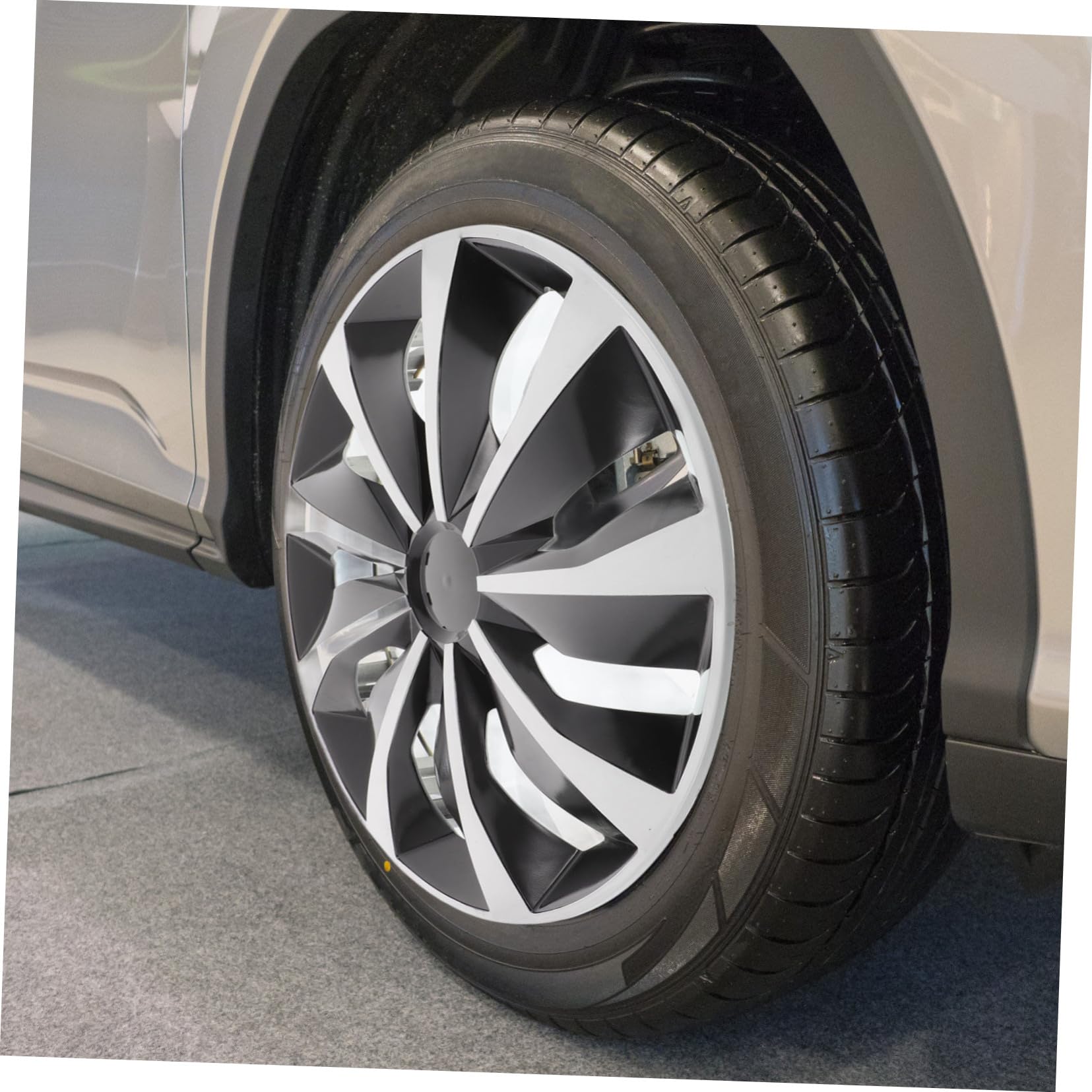 Gatuida Cache-moyeux Automobiles en Plastique PP pour Jantes de Voiture 15 Pouces Design Élégant, Protection et Décoration pour Roues de Véhicule