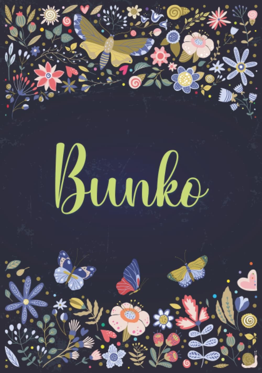 Bunko: A5 ノートブック (Notebook A5) | パーソナライズされた名前 « Bunko » | 女性、女の子、お母さん、姉妹、娘への誕生日プレゼント | デザイン ： 庭園 | 120 枚の裏地付きページ、小さいサイズの A5 (14.8 x 21 cm)