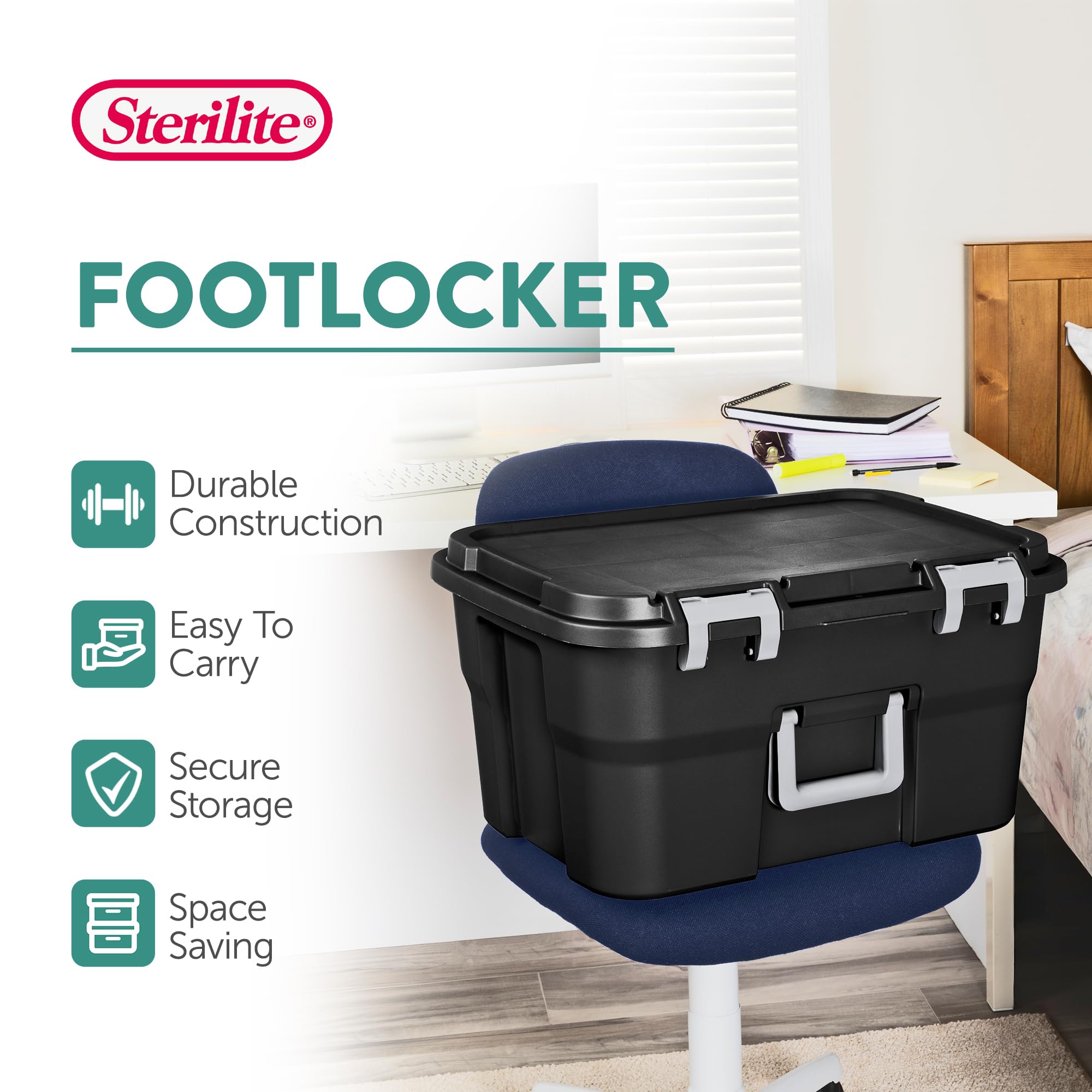 Amazon.com - Sterilite 8 Pack Footlocker, 14 Gallon Plastic