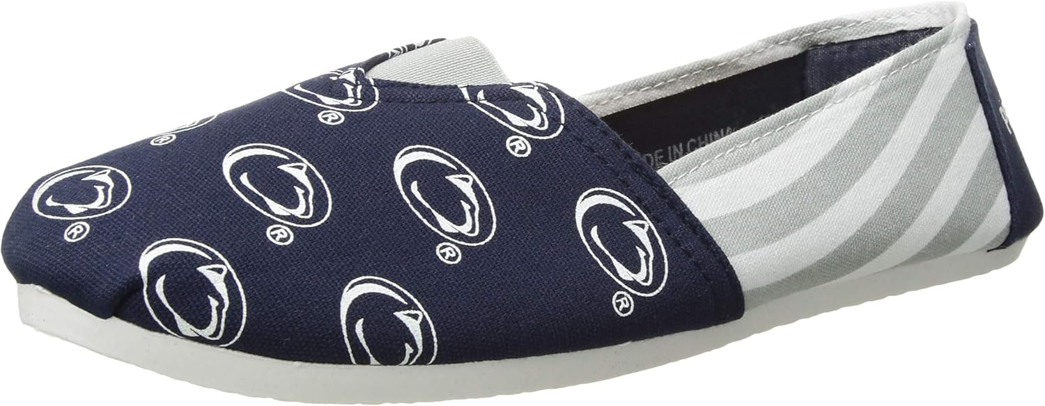 FOCO Penn State Nittany Lions NCAA Womens Stripe Canvas Shoes - L
