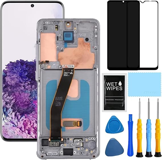 ztooyo amoled for samsung galaxy s20 5g screen replacement for samsung s20 lcd display digitizer g980u g981a g981w g981u g981a touch screen assembly 6