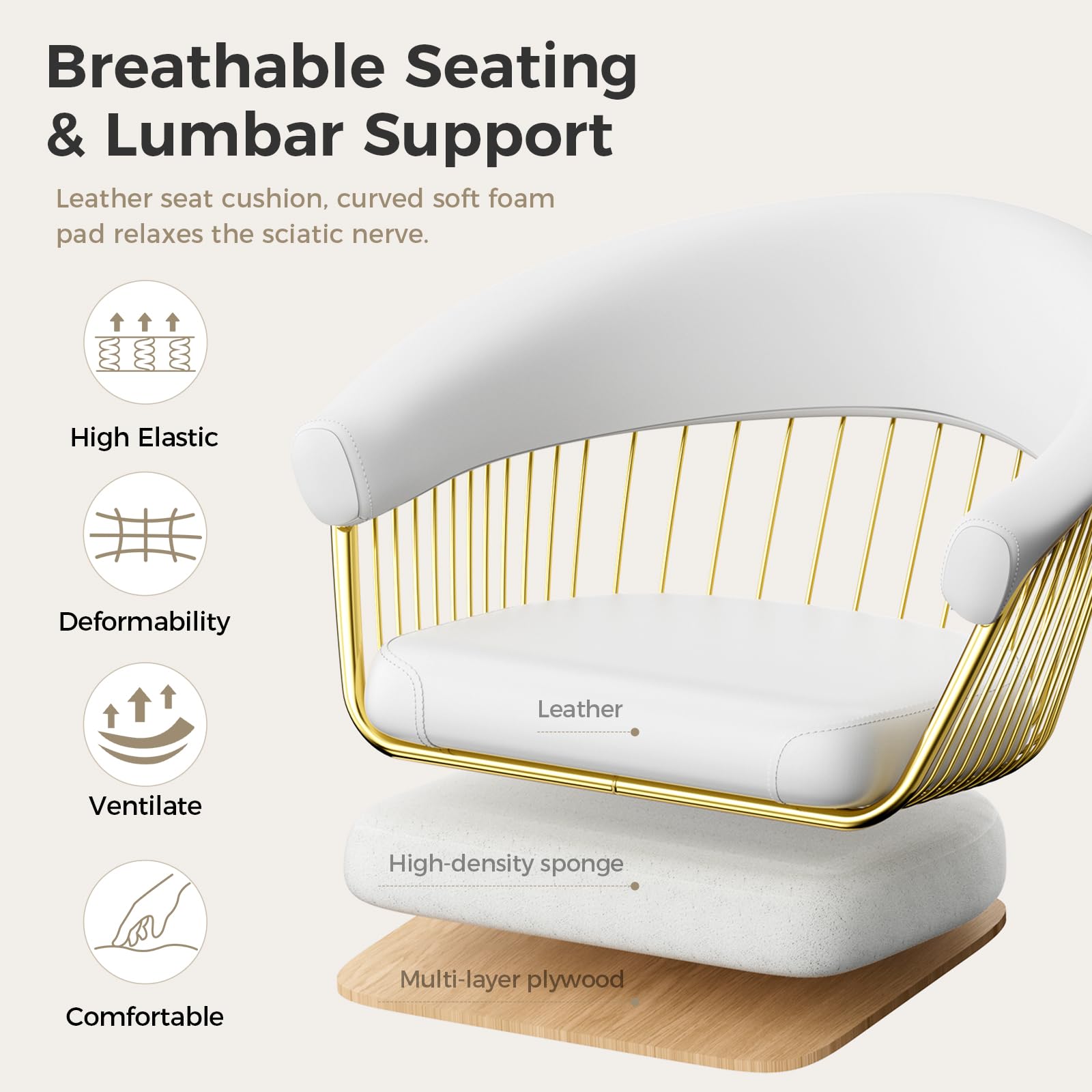 Sillón de Peluquería, Silla de Peluquero con Altura Regulable Barber 360° para Salón de Peluquería a Domicilio, Salón de Belleza, Blanco