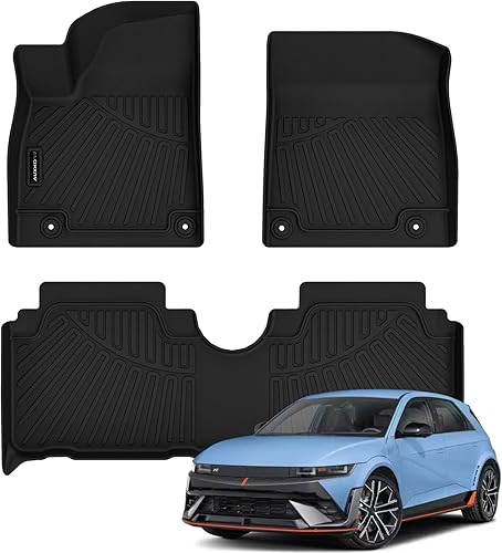 Miniatura 11 de Auxko Alfombrillas para todo tipo de clima, aptas para Hyundai Palisade 7 y 8 asientos 2020-2024 2025, juego de accesorios de goma de elastómero