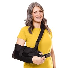 BraceAbility Abduction Shoulder Sling - Rotator Cuff Immobilizer Brace with Padded Relief Support Wedge and Ball for Right