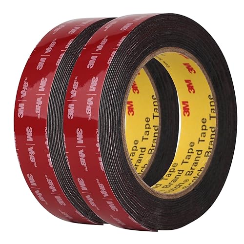 Vista 13 de 3M Cinta de montaje de doble cara 5925 VHB Cinta de espuma negra de alta unión, impermeable, resistente, resistente, cinta adhesiva gruesa de 0.025