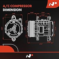 Vista 2 de A-Premium Compatible con Sanden SD-7 6PK, Compresor Universal de Aire Acondicionado con Embrague, Correa Serpentina de 6 Ranuras