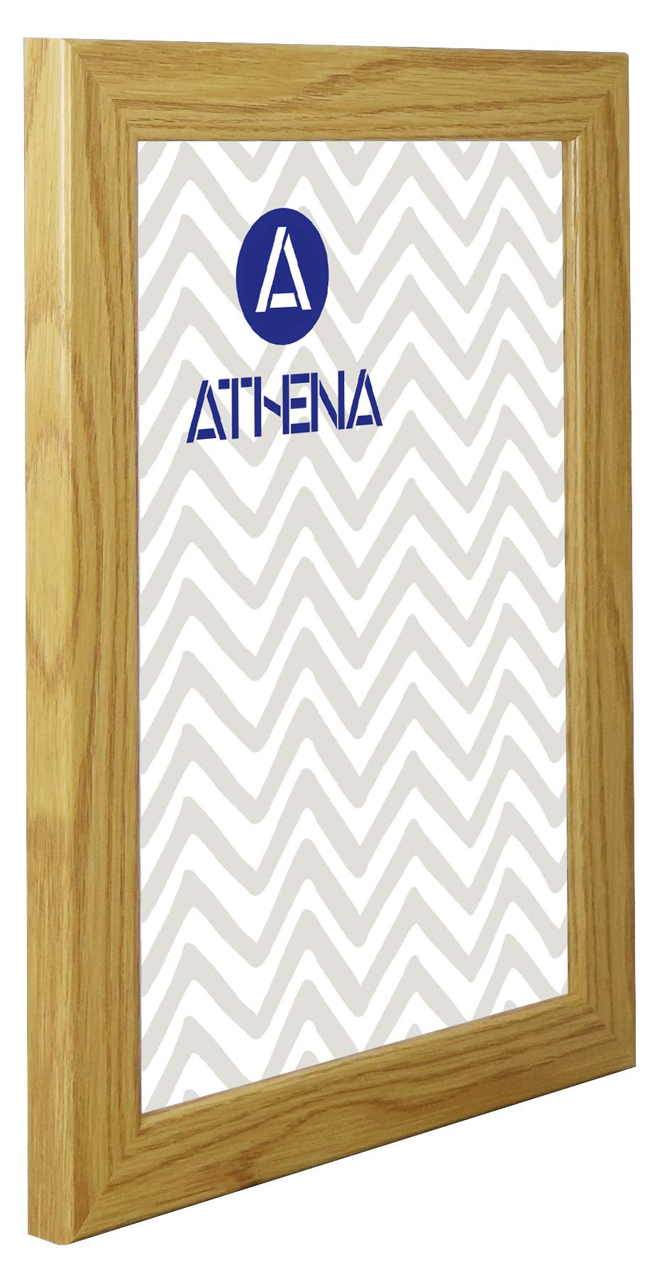 Vivarti Oak Finish Athena Picture Frame (A4 Certificate Size, 21 X 29.7Cm) Portrait Or Landscape Photo Frame With Clear Styrene Sheet & Wall Mounted Hook For Photos, Pictures, Posters, Decor, Certificate Frame