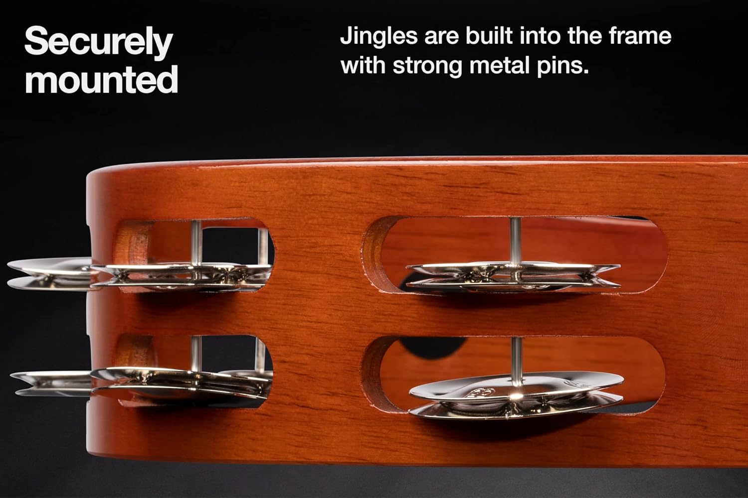 Meinl Percussion Traditional Wood Tambourine with Nickel Plated Steel Jingles, Double Row — NOT Made in China — for All Musicians, 2-Year Warranty (TA2AB) : Everything Else