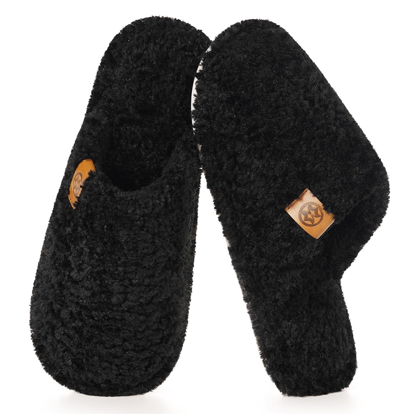 Dokela Mens Cozy Slippers Warm Fuzzy Slip On House Slippers for Men Indoor Memory Foam Anti-slip Shoes Lightweight
