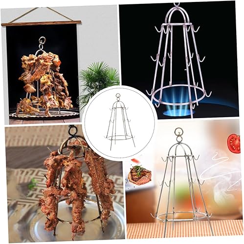 Miniatura 4 de GANAZONO Parrilla de barbacoa de metal para ropa accesorios al aire libre Parrillas para Asar Carne Kebab parrilla de acero inoxidable parrilla al