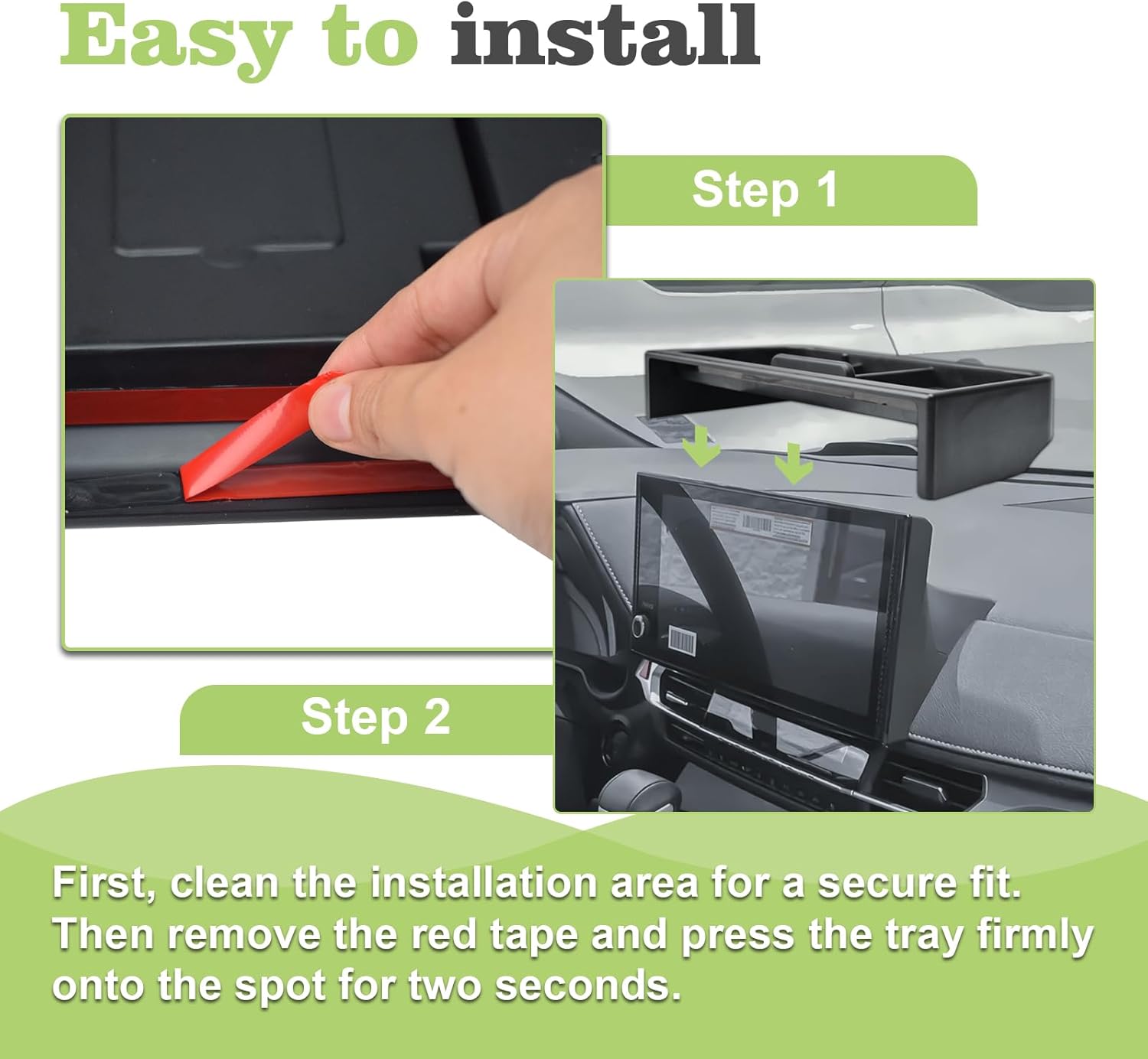 HGWEI Dash Storage Tray Compatible with 2025 2026 Toyota Sienna Interior Accessories Behind 12.3inch Screen Center Console Dashboard Organizer Insert Mounted Holder (Not for Sienna LE with 8" Screen)