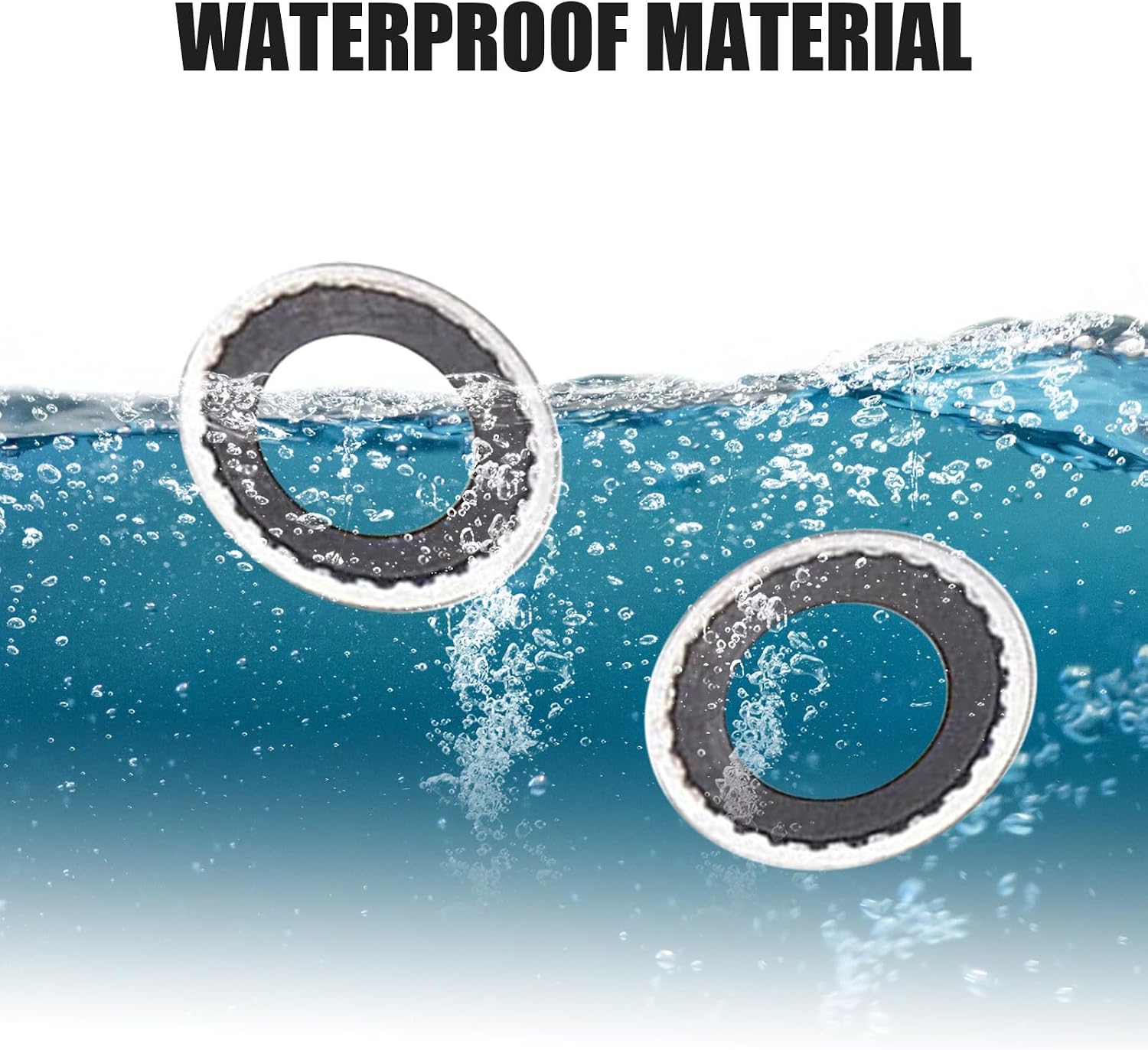 Pack-30 Cooling Pump Seal Ring, Car Air Conditioning Compressor Gasket Classification Combination Set, Car Replacement Accessories, Compatible with Most Models (Black), SEPDP2402BL-30PCS