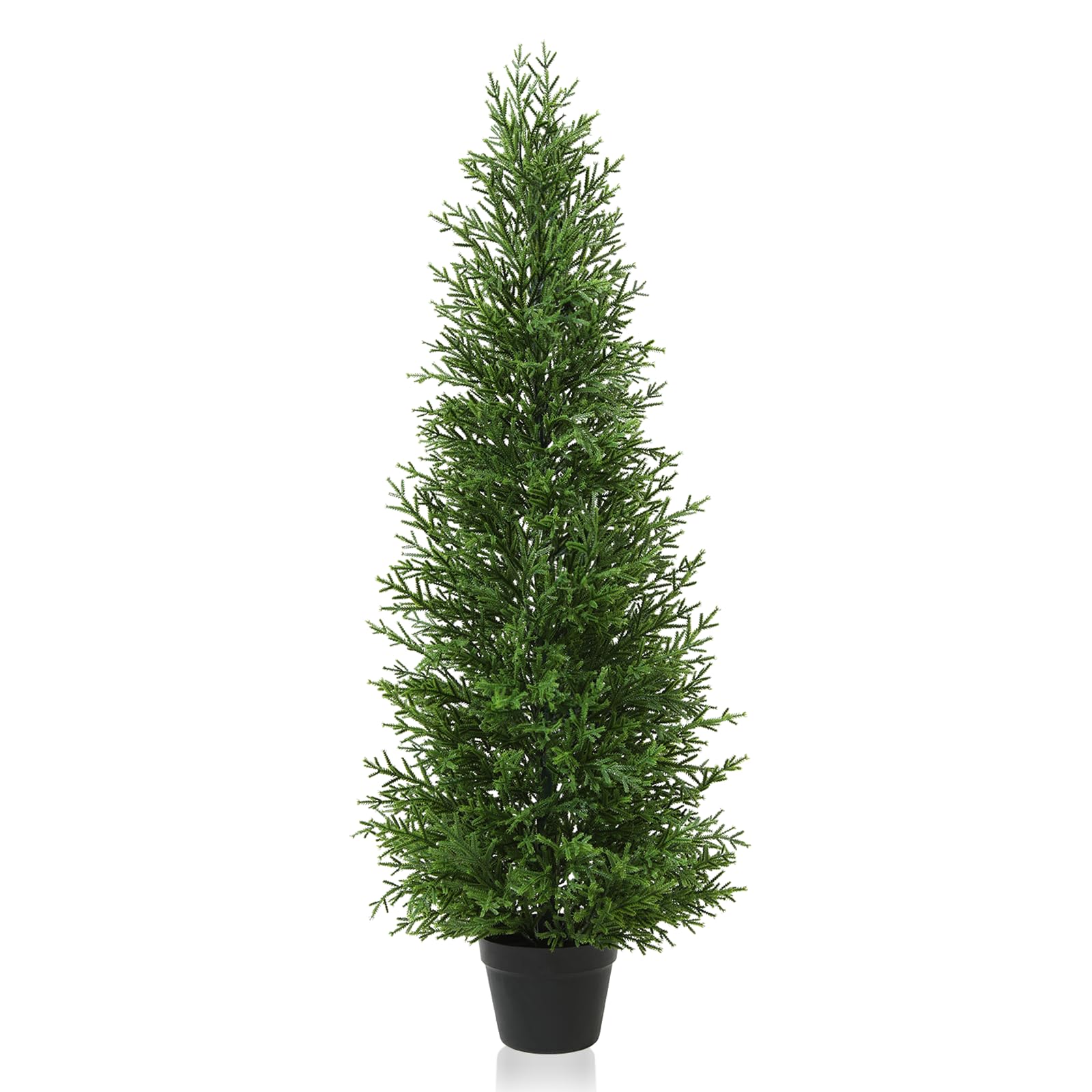 12 Künstliche Zedernpflanzen – Je 38 Cm, UV-beständig Für Draußen | Kunststoff, Immergrüne Deko Für Garten & Balkon