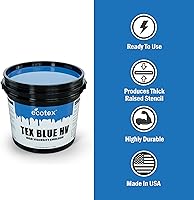 Vista 3 de Ecotex® Tex Blue HV Emulsión (Pinta - 16 onzas), emulsión de serigrafía pre-Sensibilizada de alta viscosidad, para tintas de plastisol y UV