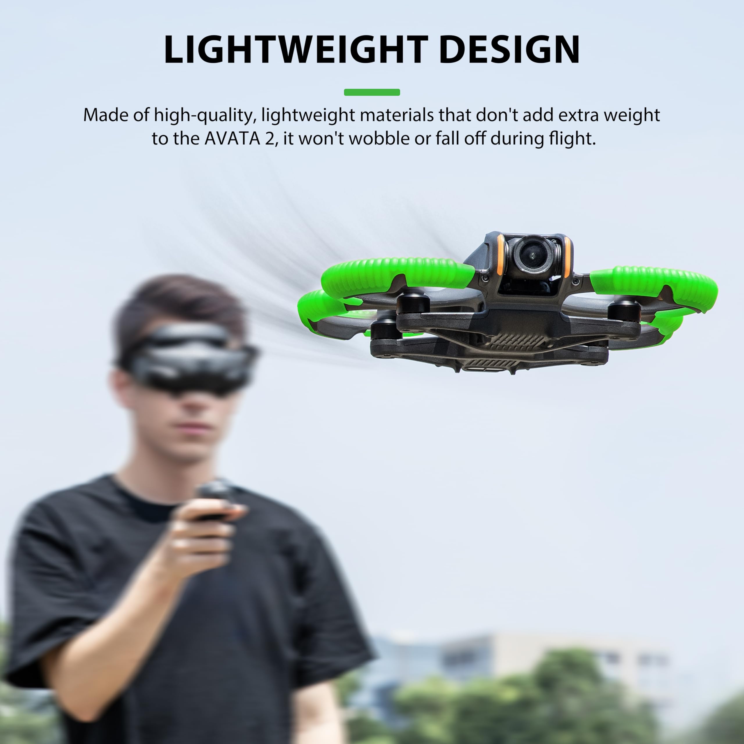 STARTRC avata 2 protecteur d'hélice pour DJI avata 2 drone protection Bumper pour DJI avata 2 fly more combo accessoires anticollision protecteur de prop antichoc （vert）