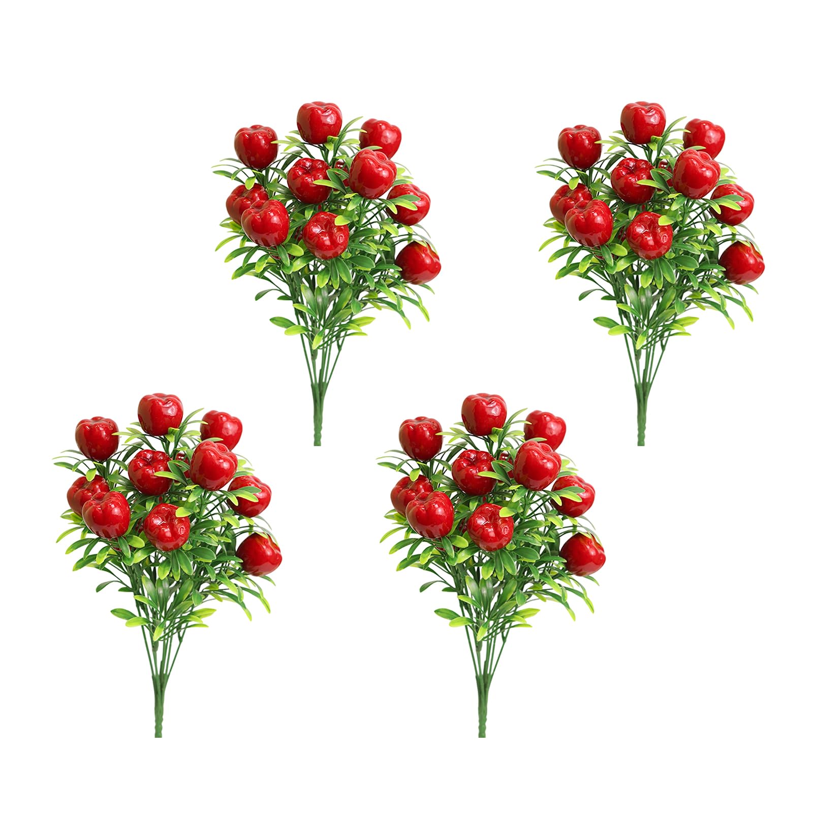 Kalttoy Aapple 4 Stems Artificial Fruit Florals Arrangements For Home Decoration Realistic Realistic Foam Flowers Fruit Home Decoration