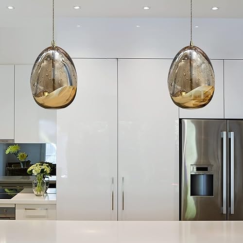 Miniatura 3 de VONN Lighting Venezia VAP2201GL - Lámpara colgante LED integrada de 3.5 pulgadas, con certificación ETL, altura ajustable, con pantalla de cristal