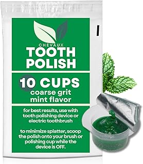 CHEVAUX Professional Strength Tooth Polish - Coarse Grit Teeth Polish Pack of 10 (Mint)