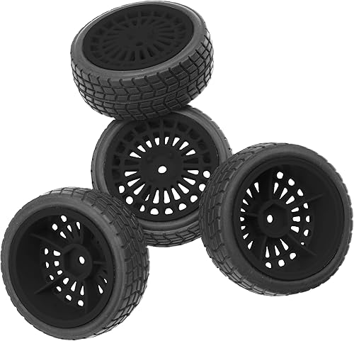 Miniatura 2 de OD2.75 pulgadas de nailon de 0.472 in hexagonales, llantas y neumáticos de goma compatibles con HSP Tamiya HPI Traxxas 110 112 en carretera, WLtoys